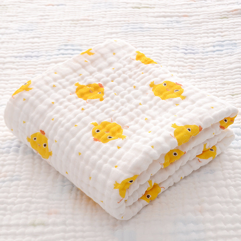 Baby Bath Towel With Six-layer Seersucker Quilt Soft