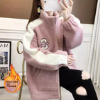 Women's New Korean Cardigan Velvet Padded Thickened Coat