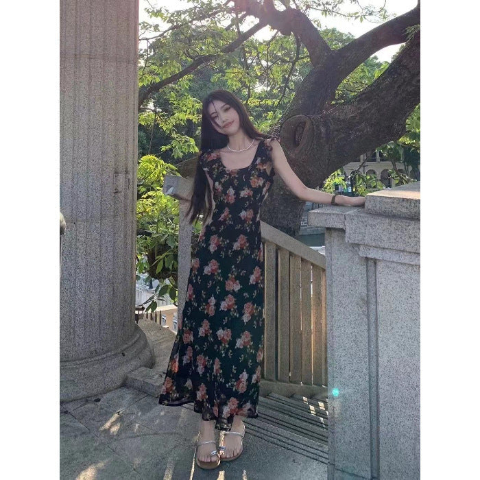 Seaside Holiday French Style Temperament Long Dress