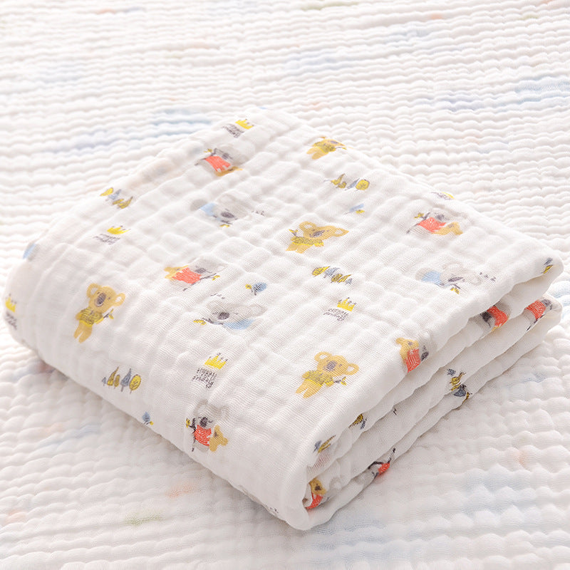 Baby Bath Towel With Six-layer Seersucker Quilt Soft