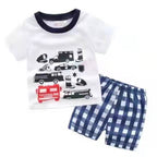 Children's Children's Summer Clothing Round Neck Short Sleeve Suit