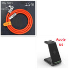 Estación de carga rápida 3 en 1, soporte de carga inalámbrica, base de carga rápida inalámbrica para teléfono