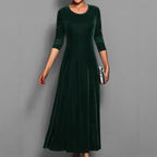 Women's Solid Color Velvet Dress